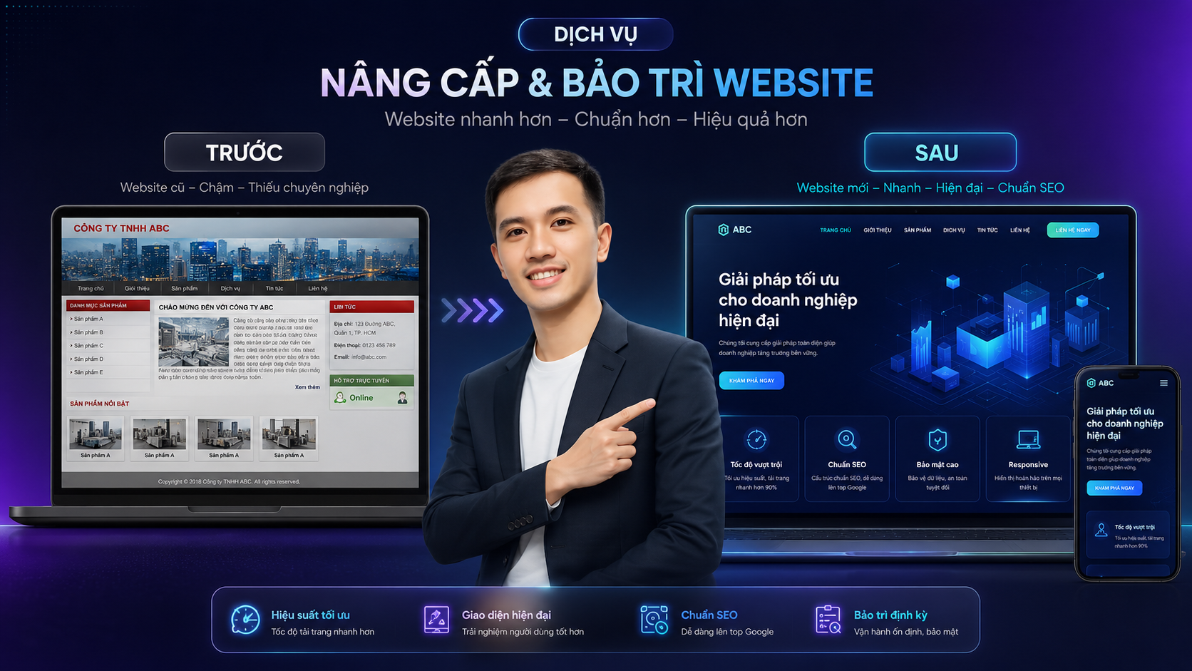 Nâng cấp và bảo trì website